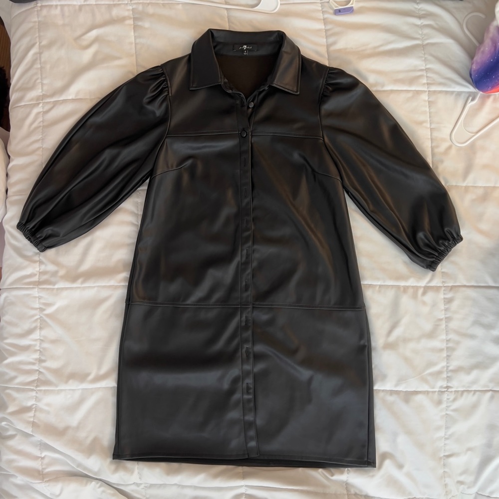 Faux Leather Dress (can be worn as jacket)